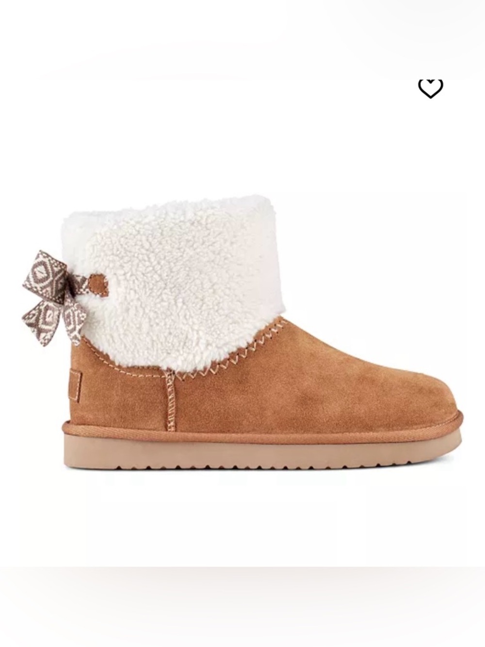NWT Earth Wing Round Toe Casual Cozy Ankle Booties Leather and Faux Fur